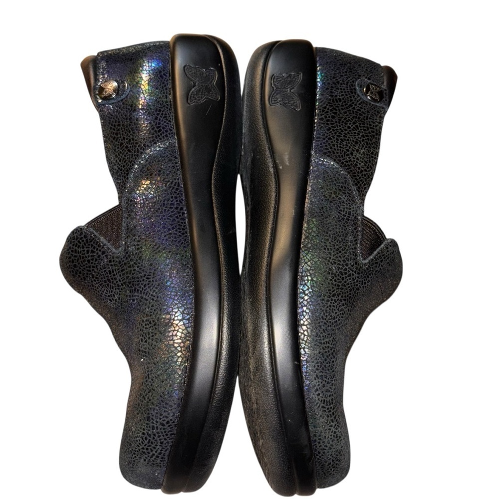 Alegria Keli Professional Black Iridescent “Glimmer Glam” Clogs W Sz 36 (6-6.5) - Picture 5 of 11